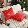 thumbnail image 4 of Christmas Red Plaid Throw Pillow Covers 18x18 Inch Set of 2 Buffalo Check Holiday Decorative Cushion Case Farmhouse Home Decor for Couch Bed Living Room, 4 of 11