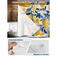 thumbnail image 3 of No Hook Cloth Fabric Shower Curtain with Snap in Liner, Summer Lemon Waterproof Shower Curtains Set with See Through Top Window, Spring Leaf Watercolor Pastoral Plant Bath Curtains Shower 36"x72", 3 of 6