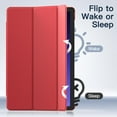 thumbnail image 5 of JETech Case for Samsung Galaxy Tab S9 11-Inch, Translucent Back Tri-Fold Stand Protective Tablet Cover, Support S Pen Charging, Auto Wake/Sleep (Red), 5 of 7
