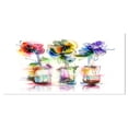 thumbnail image 2 of Abstract Flowers in Glass Vases - Extra Large Floral Wall Art, 2 of 3
