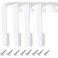 thumbnail image 1 of TonGass (4-Pack, White) RV Curtains Holder for Camper, Windows Side Curtain Hold, Plastic Camper Windows Curtains Track Clips, RV Accessories for Inside Window, 1 of 6