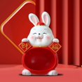 thumbnail image 2 of GROWTH TANK Cute Rabbit Statue Figurine Decorative Housewarming Gift Ornament Art Decoration Big Belly, 2 of 8