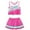 l2 Pink, variant on Toddler Sweatsuits Girls Kids Toddler Girls Cheerleading Outfit Cheerleader Cheer Uniform Practice Outfits Dress Up Mini Skirt Sets