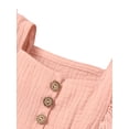 thumbnail image 4 of Xingqing 4 Colors Newborn Baby Girls Princess Dress Solid Lace Fly Sleeve Button A-Line Mini Dress, 4 of 7