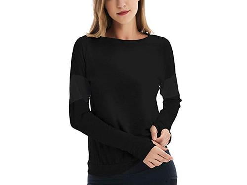 long sleeve loose workout tops