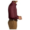 thumbnail image 3 of Yellow Rooster Men's Long Sleeve Carefree Poplin Shirt Burgundy 2XL, 3 of 6