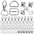 thumbnail image 3 of SHISUYAN 48 Pcs Rotating Carabiner Hooks Key Fobs D Shape Buckles Sliding Buckles Magnetic Buttons Pocket Closures Semi-Round Buckles for DIY Backpack Purse Accessories, 3 of 9