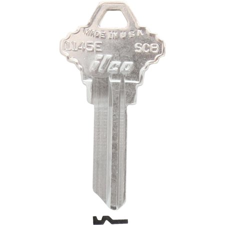 UPC 036448101023 product image for KABA ILCO 1145E-SC8 Key Blank, Pins 5, PK 10 | upcitemdb.com