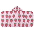 thumbnail image 5 of Yayeee Kids Hooded Towel with Hand Pockets Beach Soft Absorbent Bath Wrap 50 x 23.5 inch, Cartoon Strawberry, 5 of 5