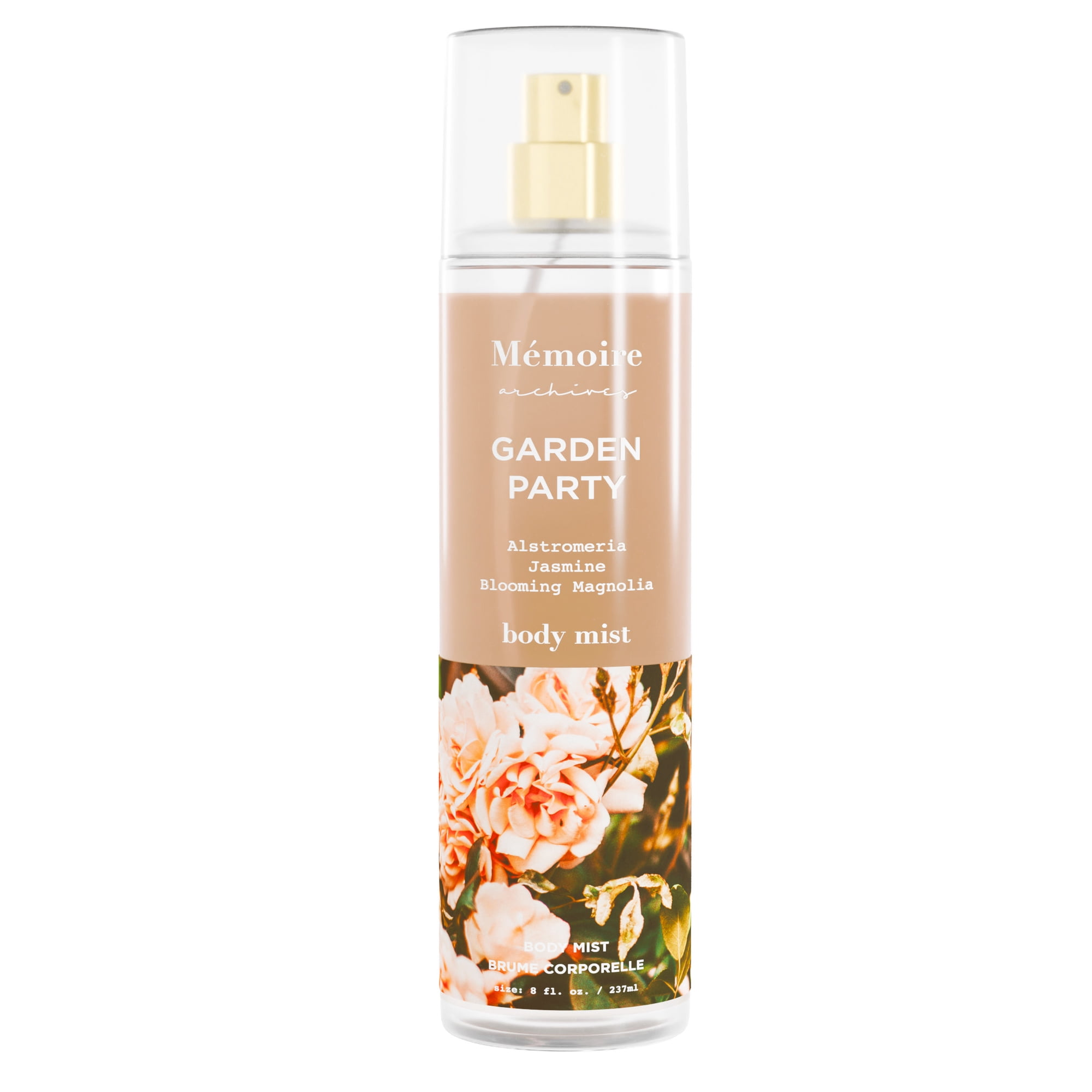 Memoire Garden Party Body Mist for Women, 8 fl oz, Floral Fragrance with Alstroemeria, Jasmine & Magnolia Notes