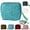 Light Blue, variant on Jewelry Zippered Pocket Case Travel Jewelry Bag Portable Organizer, Travel Jewelry Pouch with Zipper & Tassel, Mini Foldable for Necklaces Rings Bracelets, Travel Gifts for Women (Red)