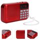 thumbnail image 3 of Radio FM portátil multifunción K-89, reproductor de audio USB, compatible con tarjeta de memoria, color rojo, 3 of 14