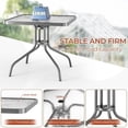 thumbnail image 5 of LAZY BUDDY 5 Pieces Patio Dining Set, Outdoor Patio Chairs with Square Table, Breathable Back, Glass Tabletop, Metal Frame, 5 of 10