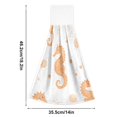 thumbnail image 6 of Yayeee Kitchen Hanging Hand Towels Set of 2 with Loop Bathroom Absorbent Tie Towel, White Seahorse, 6 of 7