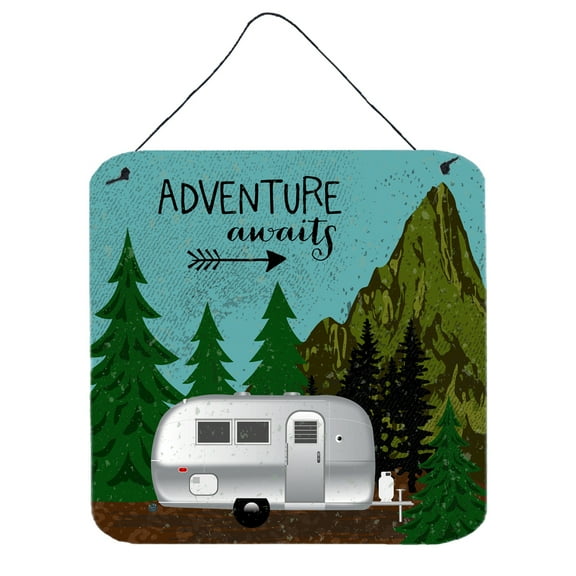 Airstream Camper Adventure Awaits Wall or Door Hanging Prints