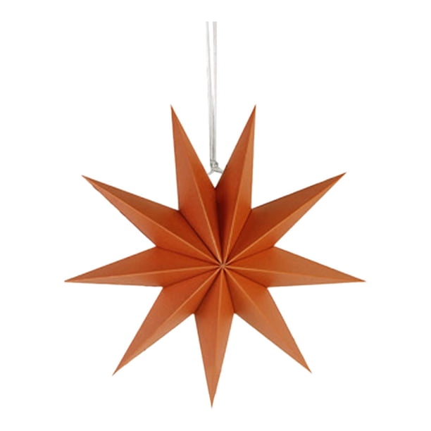 Adorno colgante coleccionable de estrella 3D grande para inauguración de la casa Naranja