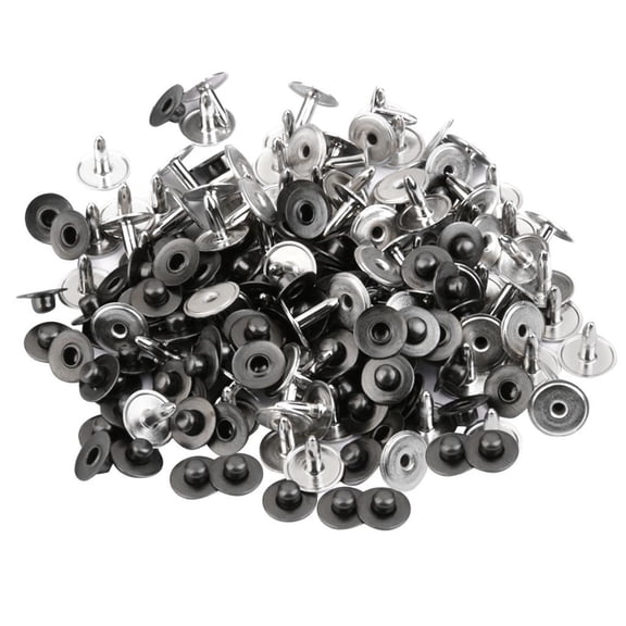 100 Sets Brass Rivet Stud Buttons Craft Sewing