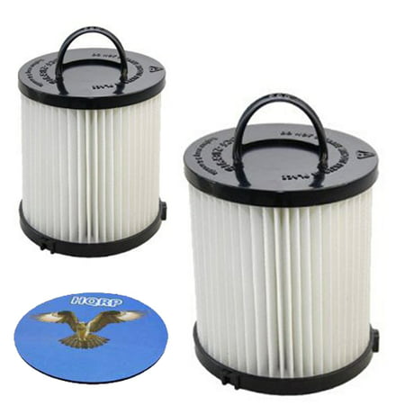 HQRP HEPA Dust Cup Filter 2-Pack for Eureka Pet Lover Plus 8862AVZ, Clean Living 3281BZ 3281AZ Vac Vacuum Cleaner + HQRP