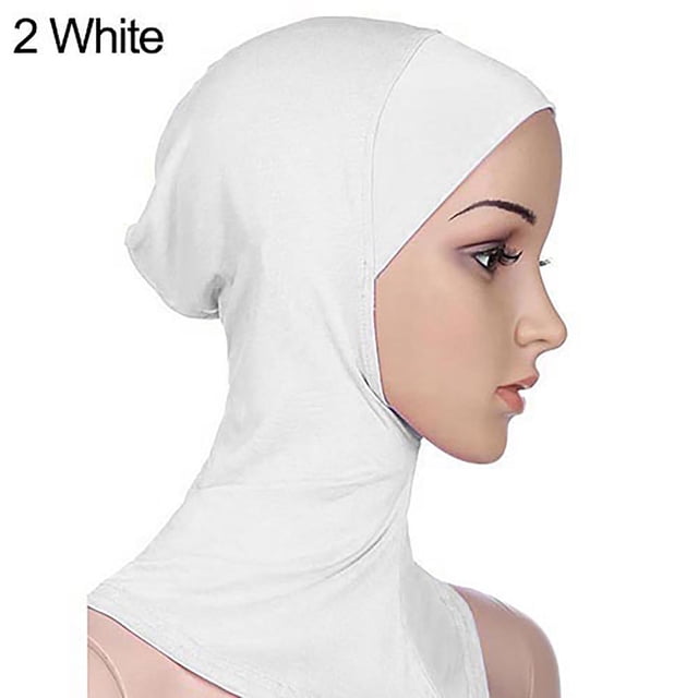 ENJOYW Soft Solid Color Women Full Cover Scarf Cap Underscarf Neck Head Bonnet HatModal