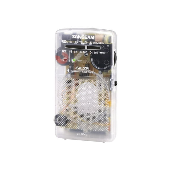 CLEAR AM/FM POCKET RADIO ANALOG AM/FM RADIO