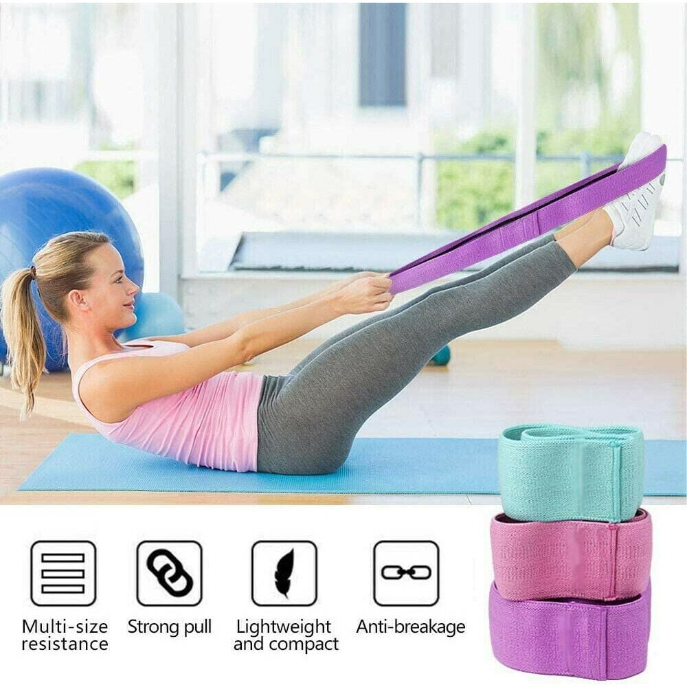Fabric Resistance Bands Heavy Duty Glute Leg Booty Bands Set Hip Circle Non Slip