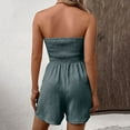 thumbnail image 5 of TTUHYWXI Women's Strapless Printed Short Rompers Beachwear One Piece jumpsuit (Grey, XXL), 5 of 7