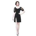 thumbnail image 1 of 2022 Robe Printemps et Été pour Femmes Fendue Petite Jupe Noire, 1 of 4