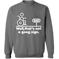 thumbnail image 2 of OXI Crewneck Sweatshirt - Well,That's Not a Goog Sign,Basic Casual Sweatshirts for Men's and Women Fleece Sweatshirt Long Sleeve- Graphite Heather Small, 2 of 2