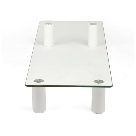 Mind Reader - Glass Monitor Stand Riser - Clear