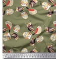 thumbnail image 1 of Soimoi Satin Silk Fabric Bird & Owl Kids Print Fabric by Yard 42 Inch Wide, 1 of 3