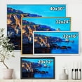 thumbnail image 4 of Designart 'The Ocean By Cliffs In The Evening Glow' Nautical & Coastal Framed Canvas Wall Art Print, 4 of 5