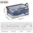 thumbnail image 3 of Marine Elements Pattern Shelf Baskets Set of 2 Foldable Metal Frame Open Storage Bins 16.9x11.4x7.7in Large Capacity, 3 of 8