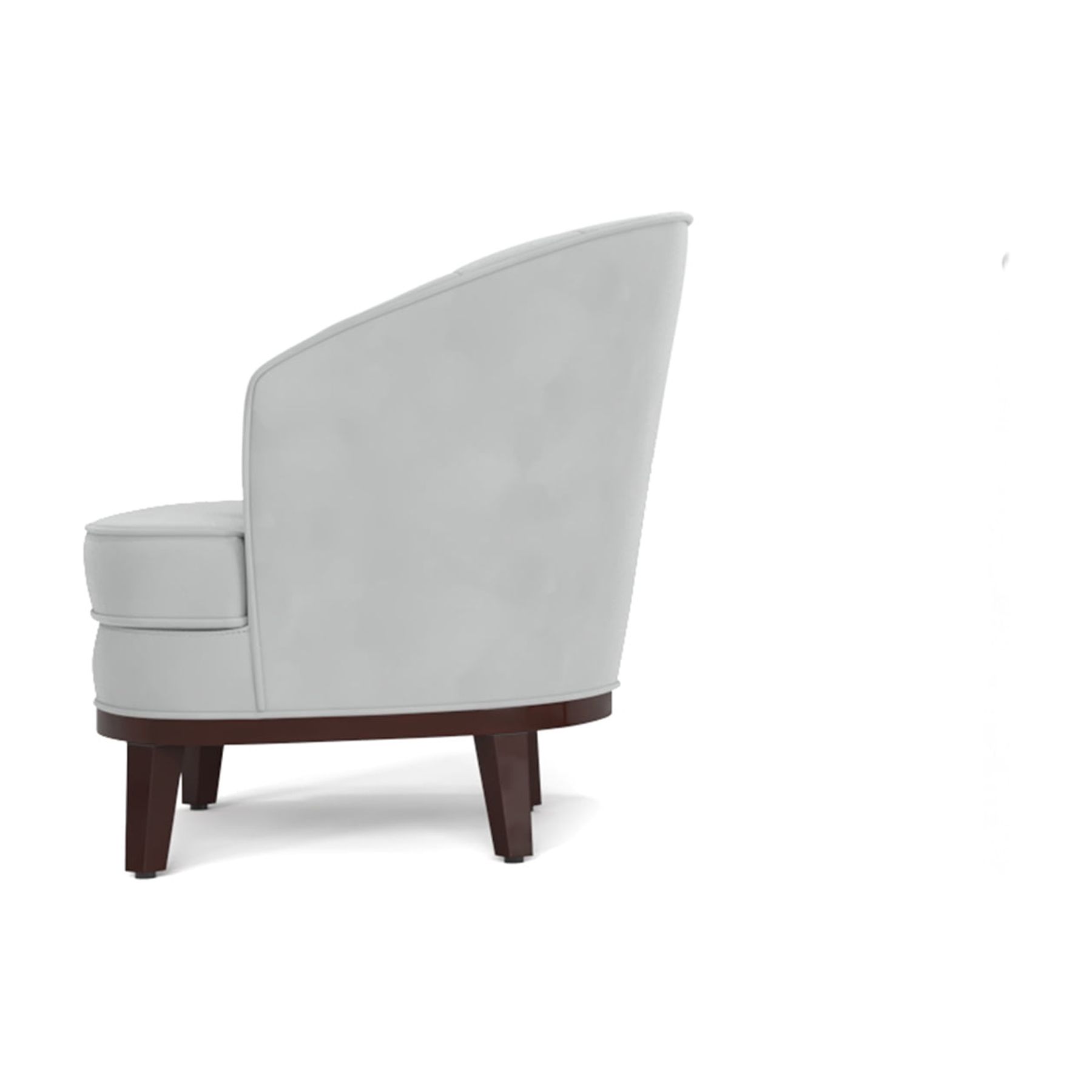 Ava Upholstered Barrel Accent Chair, Light Grey