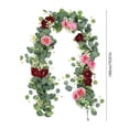 thumbnail image 3 of Pre-lit Christmas Garland 2 Pack 7.87ft Christmas Simulation Flower Vines Wall Hanging White Edges Patterns Holly Leaf Red Fruit Vines Christmas Mood Layout Simulation Christmas Vines, 3 of 6