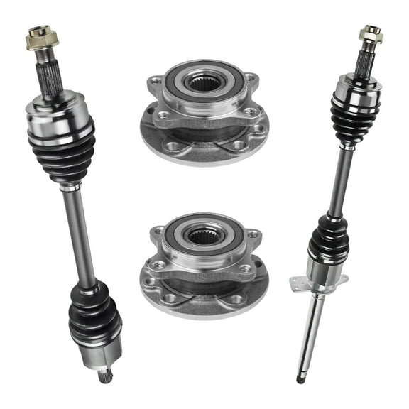 AutoShack Front CV Axle Shaft Wheel Hub Bearing Assemblies with ABS | Replacement for 2013-2016 Dodge Dart | 4-PC