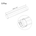 thumbnail image 2 of Plastic Pipe Rigid Tube Clear 1.2"(30mm) ID 1.3"(32mm) OD 9.6" (245mm) for Lighting, Water Plumbing, Pack of 5, 2 of 6