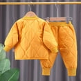 thumbnail image 6 of Godderr 2PCS Newborn Toddler Fall Winter Clothing Set Baby Girls Thickened Solid Color Cotton Jacket +cotton Pants Outfit for 6 Months-4 Years, 6 of 6