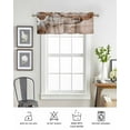 thumbnail image 6 of Marble Brown Curtain Valance for Windows/Living Room/Kitchen/Bathroom/Café, Short Rod Pocket Tier Curtain Window Treatment Panel Modern Abstract Ink Painting Luxury Topper Curtain 60''x18'', 6 of 6
