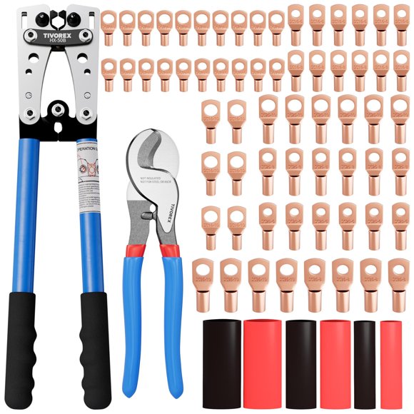 Herramienta para engarzar cables de batería Tivorex para AWG 8-1/0