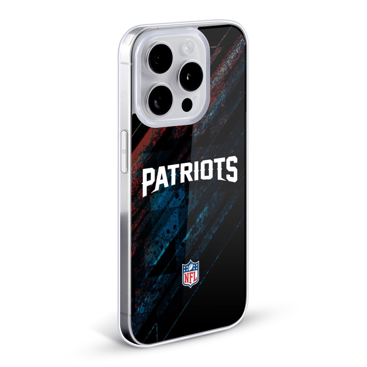 Head Case Designs NFL New England Patriots Logo Blur Soft Gel Case for Apple iPhone 15 Plus