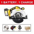 thumbnail image 6 of 7-Inch Cordless Circular Saw, Lithium-ion Electric Woodworking Saw with Adjustable Angle, 6 of 6