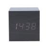 Reloj despertador LED creativo Cubo Control de voz de madera Relojes digitales LED (Blanco Likrtyny Para estrenar