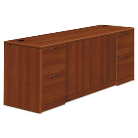 HON H10743.CC 10700 Series 72 in. x 24 in. x 29.5 in. 3/4 Height Pedestals Kneespace Credenza - Harvest
