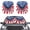 Eagle Liberty Tie Dye, variant on XYZCANDO Car Windshield Sun Shade with Glowing Blue Rose Art, Sun Shade for SUV and Truck, Blocks Heat and UV Rays for Vehicle Interior Protection