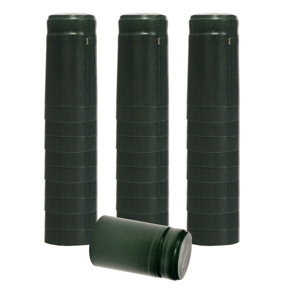 PVC Heat Shrink Capsules For Wine Bottles - Matte Green 30 count