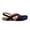 Black, variant on Womens Flat Sandals Women's Foreign Trade Plus-size Fashion Retro Empty One Line Buckle Flat Sandals Khaki 43