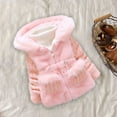 thumbnail image 7 of Edvintorg 7M-4Y Fleece Jacket Kids Girls Winter Coat Solid Hooded Fleece Lined Thick Down Coats Puffy Cotton Jackets with Zipper Children's Outerwear Girl, 7 of 7