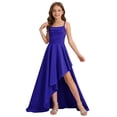 thumbnail image 5 of Vornjynx Girls Party Dresses Flowy Maxi High-Low Fit Square Neck Sleeveless Summer Formal Wedding Dressy Dress Blue Size 10, 5 of 7