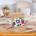 thumbnail image 6 of Yayeee Napkin Holder for Table Kitchen Paper Tissue Organization, Purple Triangles, 6 of 8