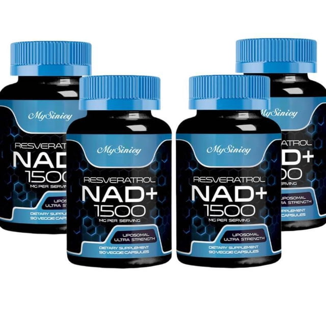 NAD+1500 mg - Resveratrol, suplemento antioxidante para la reparación del ADN, el corazón y el antienvejecimiento, 4 veces mejor